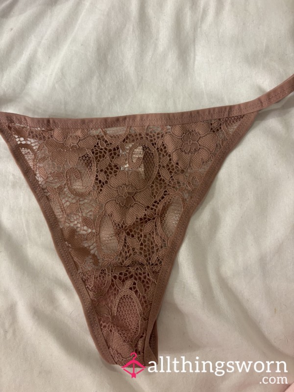 Nude Lace Thong