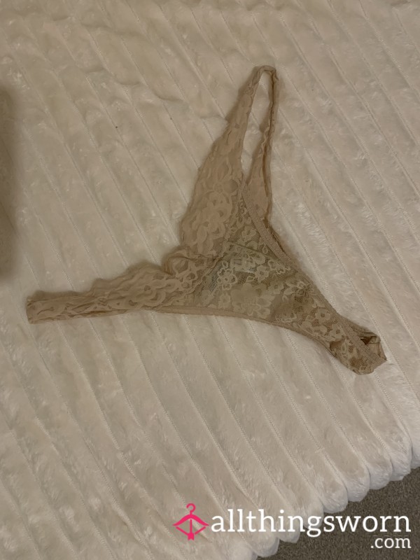 Nude Lace Thong