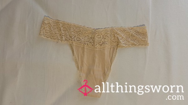 Nude Lace Thong