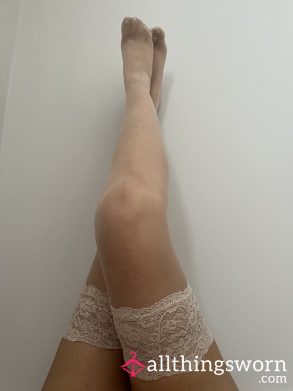 Nude Lace Top Holdups/stockings/nylons