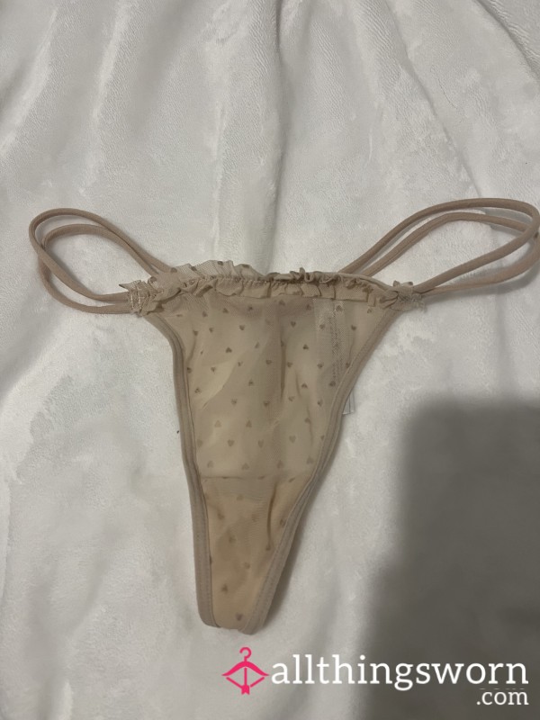 💛 Nude Mesh Heart Thong 💛