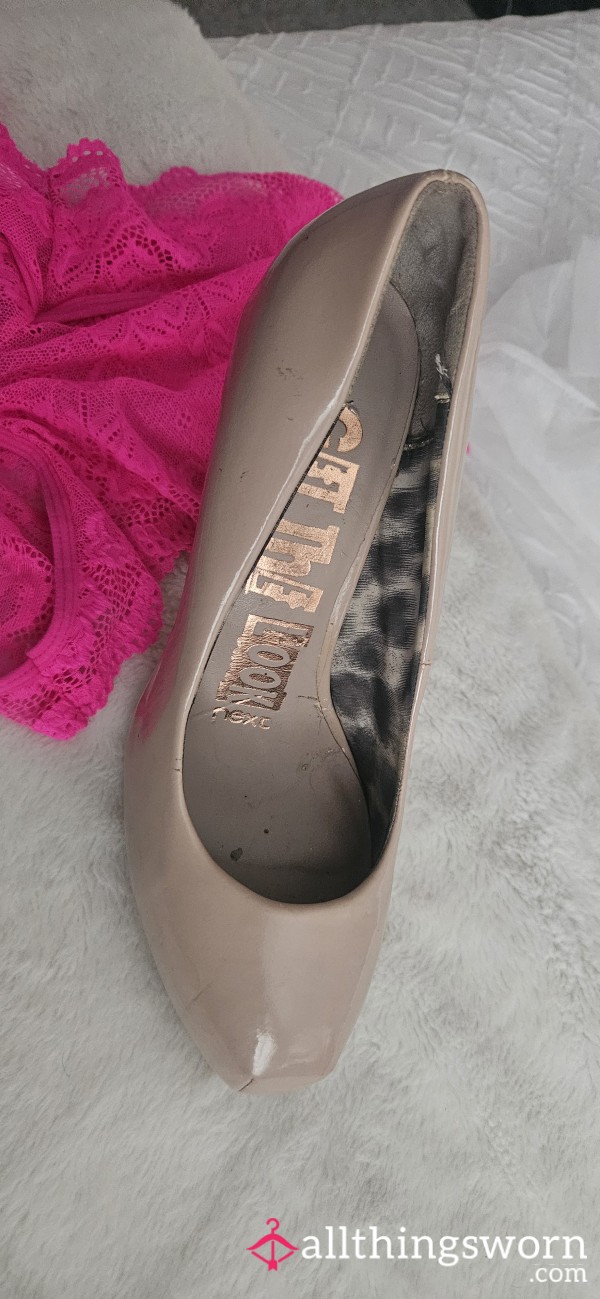 Nude S**y Stiletto Heels