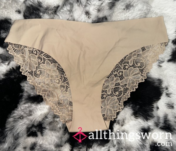 Nude Silk & Lace Panty - Request Welcomed 💦
