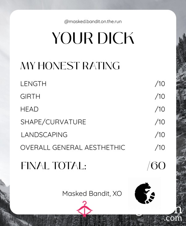 Numerical Quick D*ck Rating