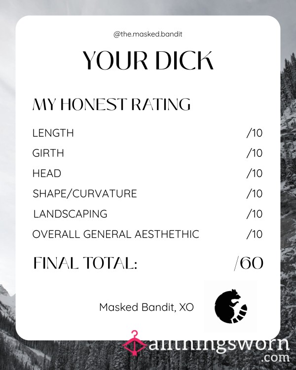 Numerical Quick D*ck Rating, Public Rating, Or Mutual Rating