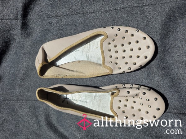 Nurse_Eden Worn Studded Ballet Flats