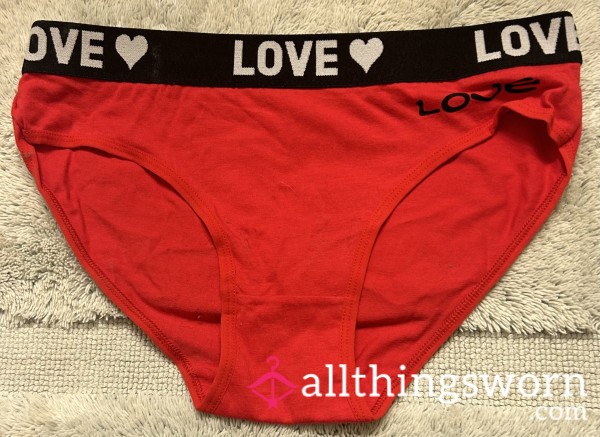 Nurse Medium Sized Cotton Blend Panties In Red