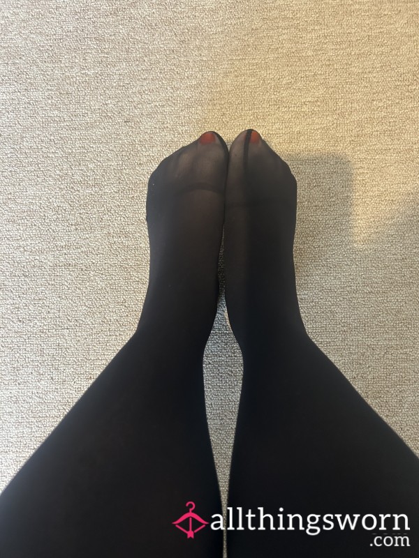 Nurse Worn (12 Hours) Black Tights. Heavily Scented 👃