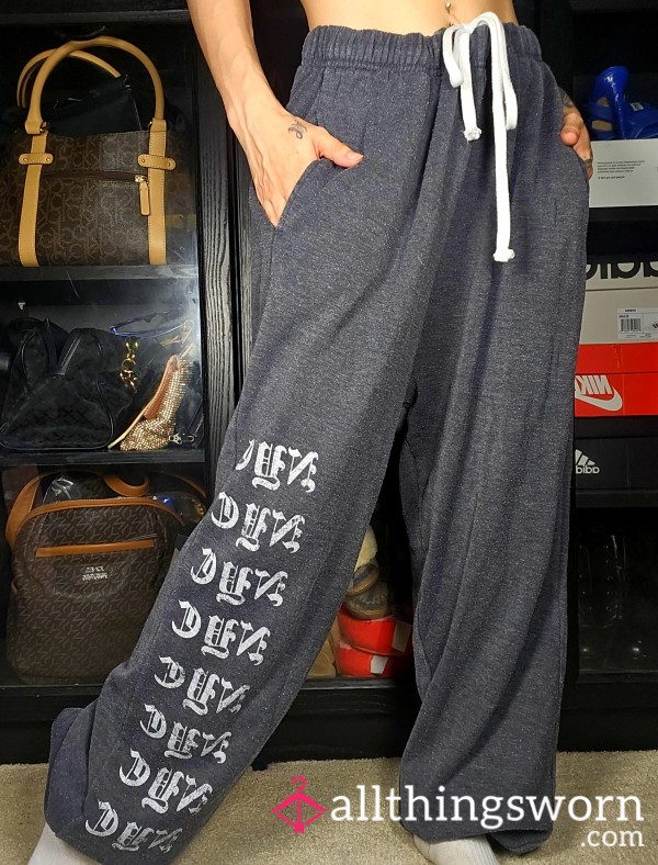 5 For $25❤️ 🗽NYC Super Old Well Worn Pilled New York City Joggers Graphic Grey Jogging Pants/Sweat Pants Asian Japanese Tattooed Petite Curvy Gym Girl Cute Fitness Model
