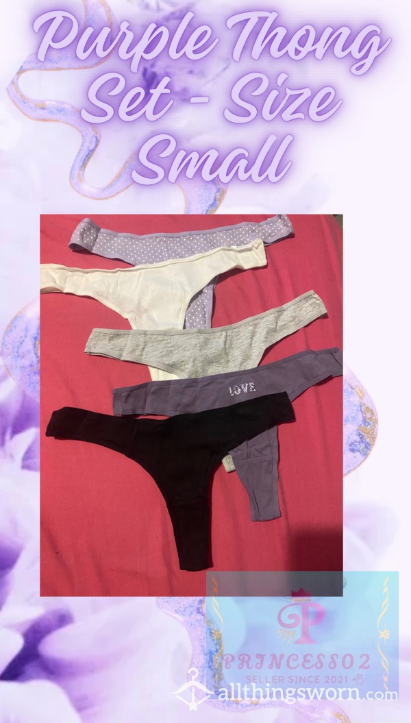 💜Purple Thong Set 💜 - Budget Friendly👑