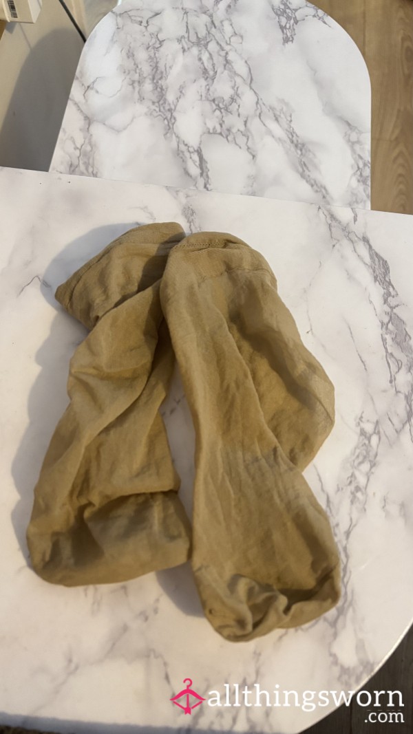 Nylon Ankle Highs In Nude