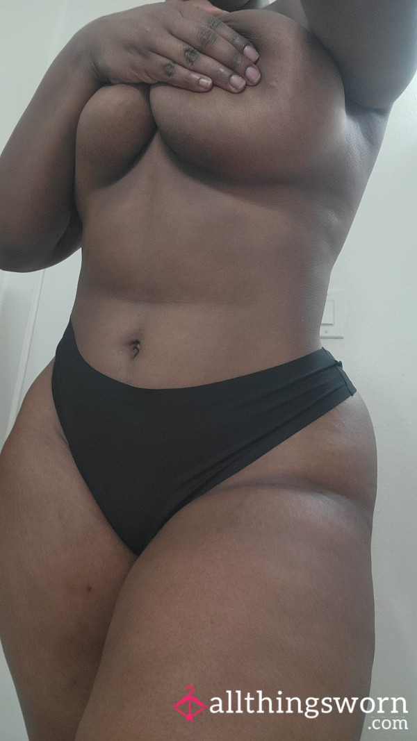 Nylon Black Thong