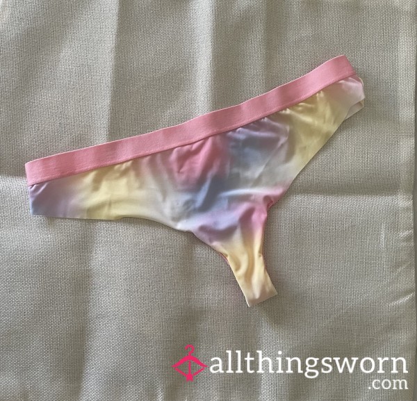 Nylon Blend Rainbow Tie Dye Thong