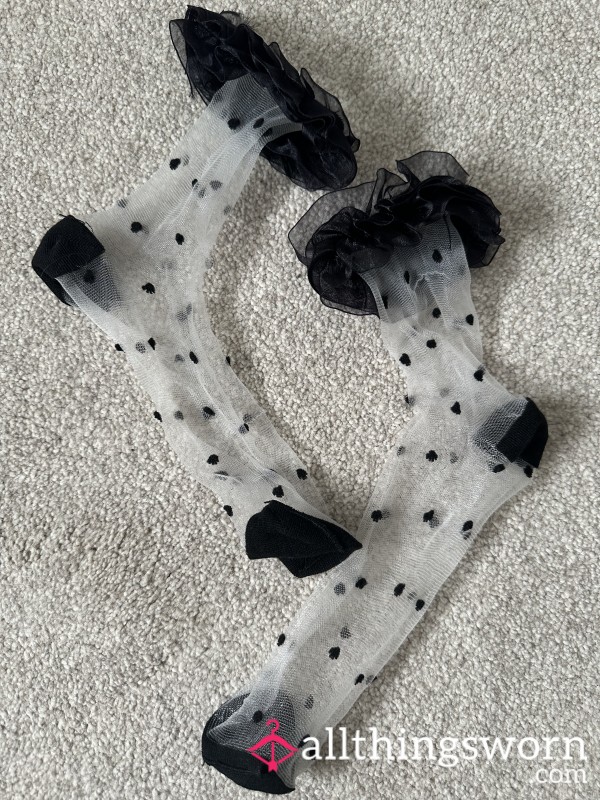 Nylon Frilly Socks 🧦 🖤