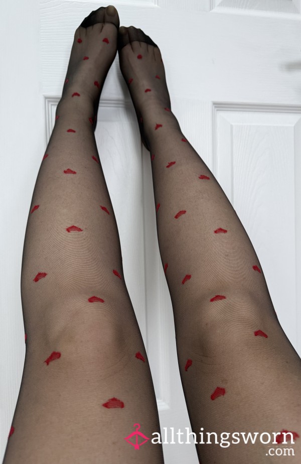 Nylon Heart Tights For My Valentine
