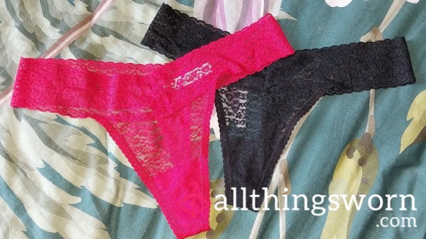 🖤Nylon Lace Thong🖤48hr Wear, Worldwide Shipping, Extended Wears And Coatings Available