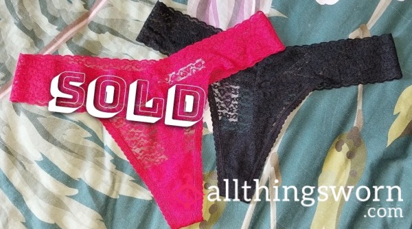 🖤Nylon Lace Thong🖤48hr Wear, Worldwide Shipping, Extended Wears And Coatings Available