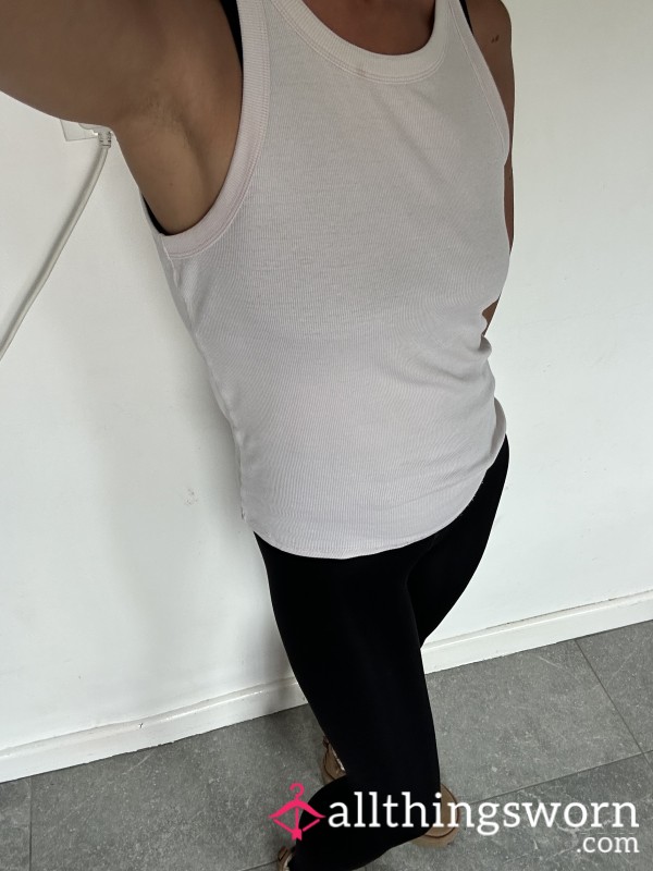Nylon Leggings And Pink Vest