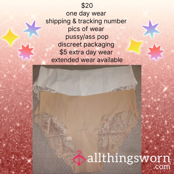 Nylon Panties With Lace On Back