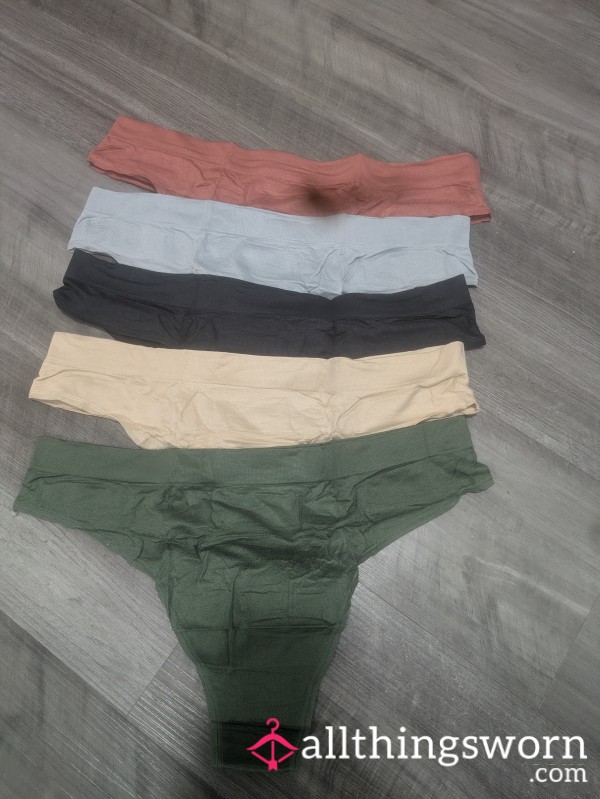 Nylon Panty Thongs With Cotton Lining