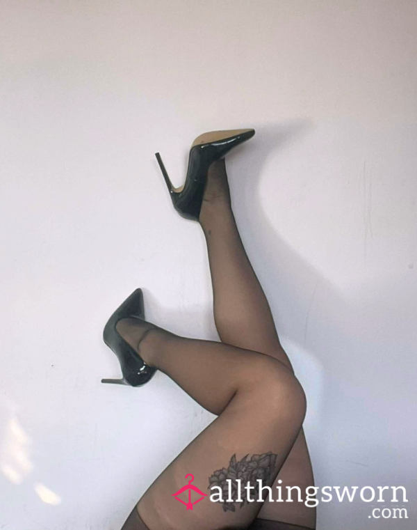 Nylon Sheer Black Tights (24hr Wear) 🖤