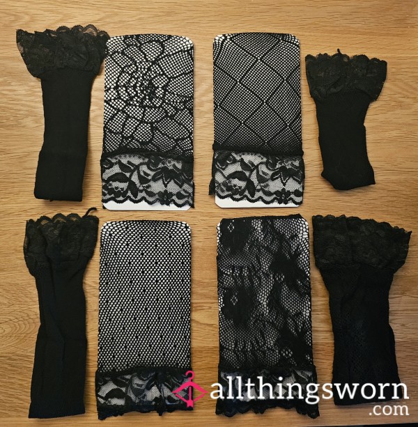 🖤 NYLON SOCKS 🖤 A Selection Of Pattern Nylon Socks, Ready To Soak Up My Scents 👣