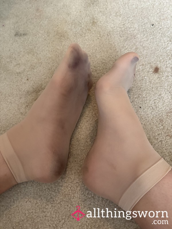Well Worn Stinky Nylon Super Thin Worn Panty Hose Socks