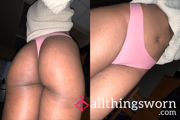 Nylon Thong (pink/purple) Well Worn From A College Student