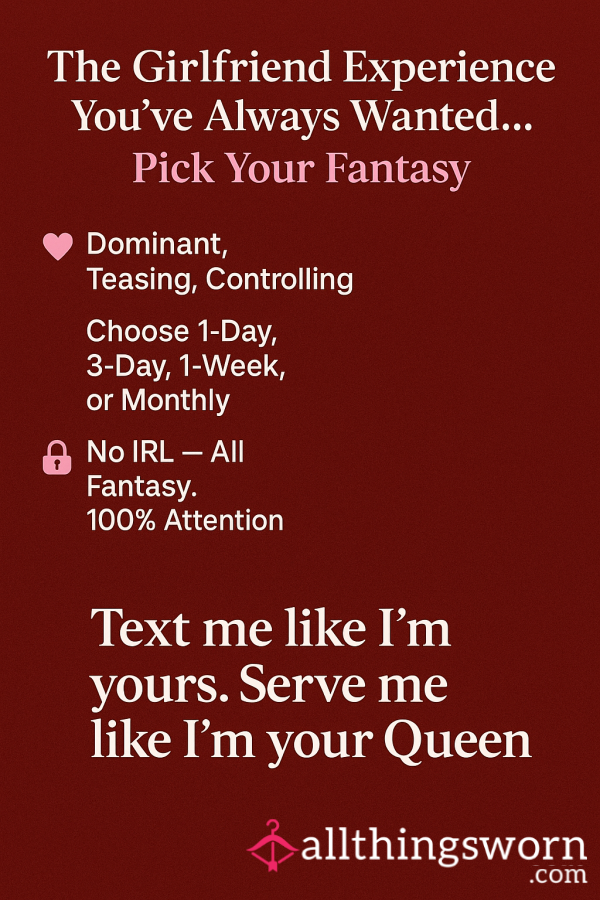 ✨ Obey Your Queen — Dominant Girlfriend Experience (1 Day / 3 Days / 1 Week / Monthly)