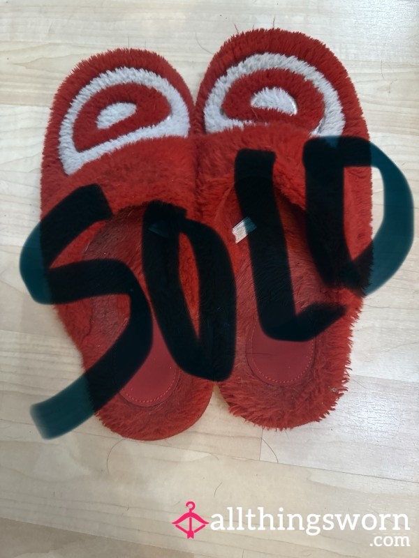 Obsessed With Red Target Slippers