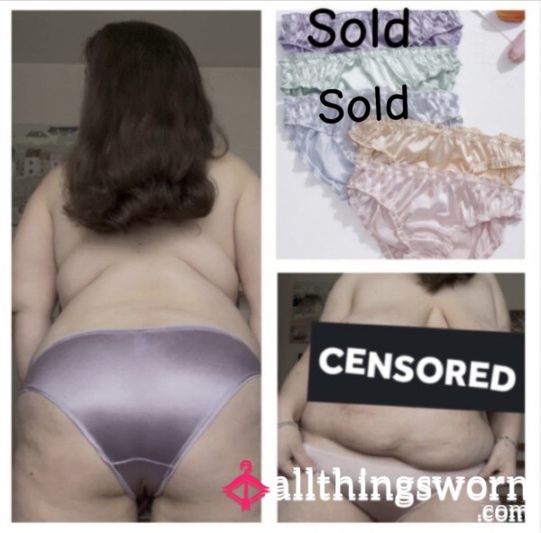 Pastel Coloured Satin Panties