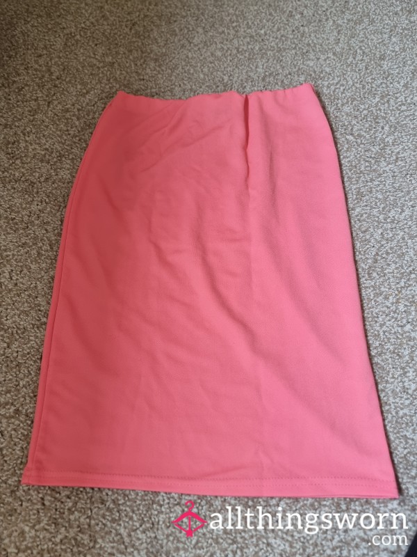 👗Worn Pink Pencil Skirt,soft,stretchy Office 👗