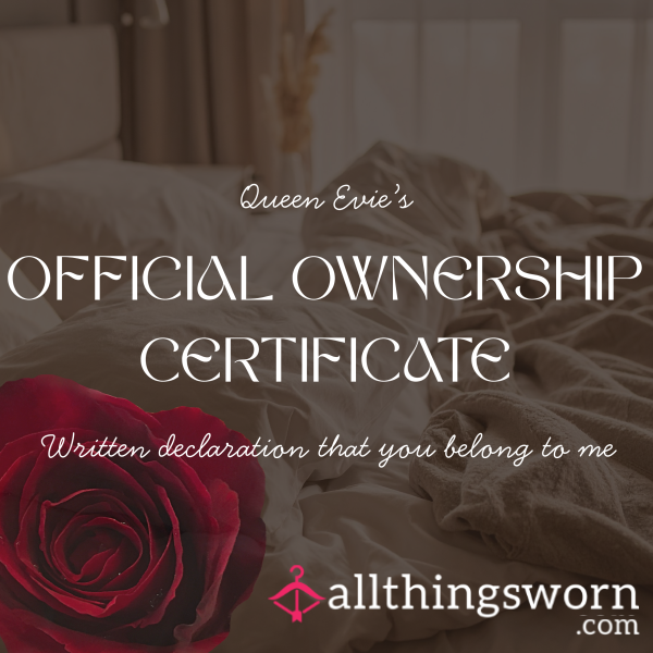 Official Ownership Certificate