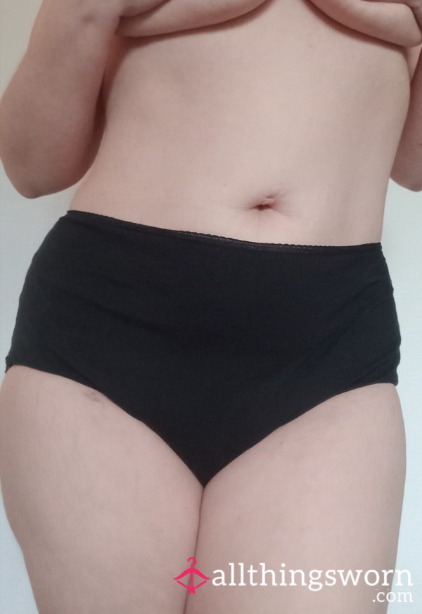 OG Panties, Oldest Pair Full Of Holes Black Cotton Granny Pants