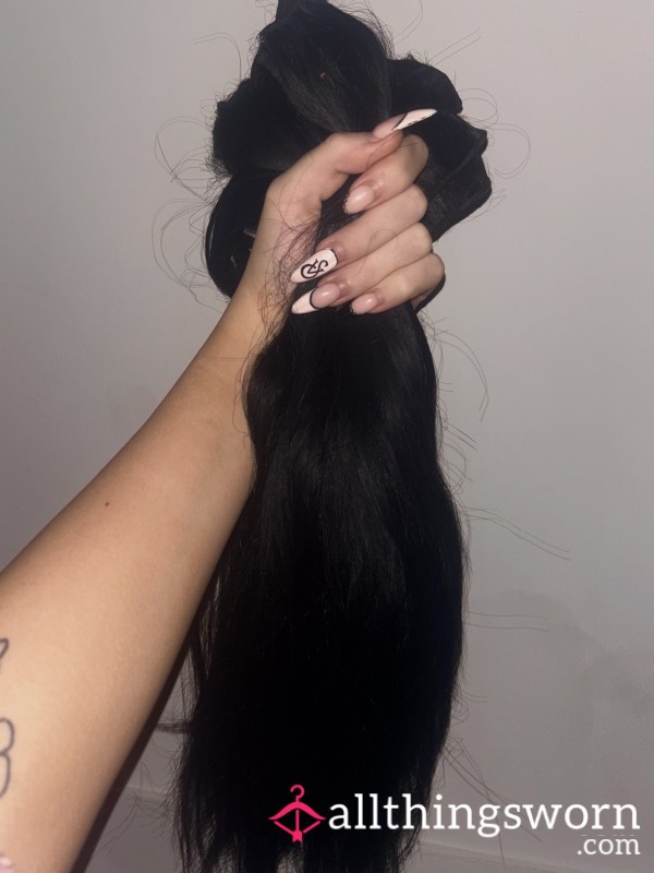 Oil-Soaked 24inch Premium Hair Extensions - Worn 3-6 Months, Smell My Scent 😈