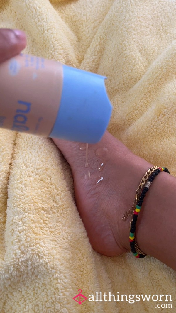 Oiled French Tip Feet Ma**age To Make You Explode!