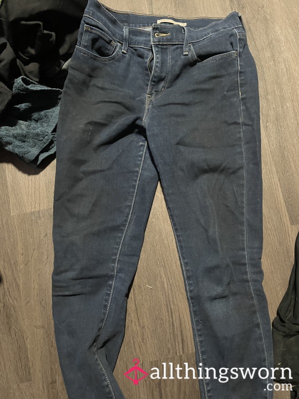 Oily, Worn Jeans. Used For 2 Shifts So They’re Extra Dirty