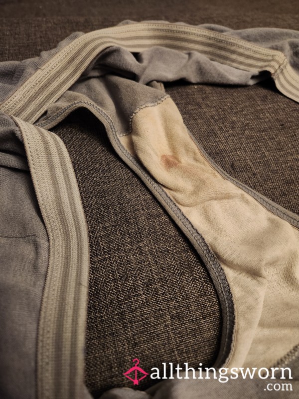 Old And Stained Fruit Of The Loom Blue Panties From A Plus Size Girl