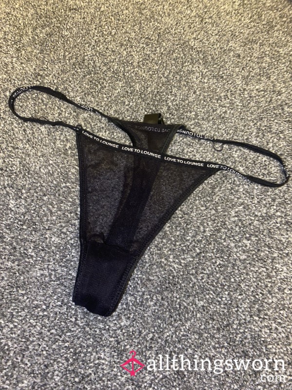 Old And Worn Black Thong