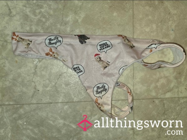 Old Animal Print Thong