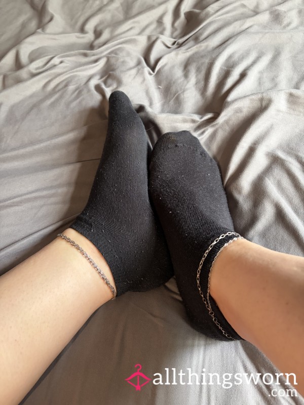Old Black Trainer Socks