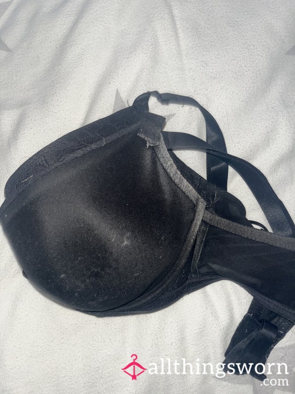 Old Black Work Bra
