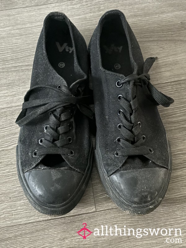 Old Black Work Shoes