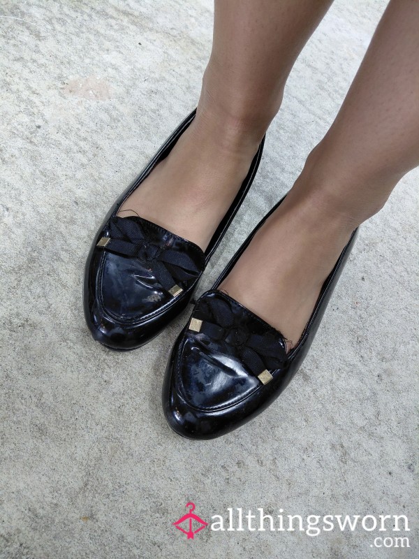 Old Black Work Shoes/ Dolly Shoes