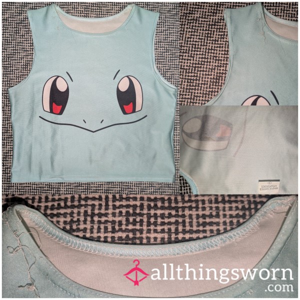 Old Blue Pokemon Squirtle Tank Top Tee🩵💧