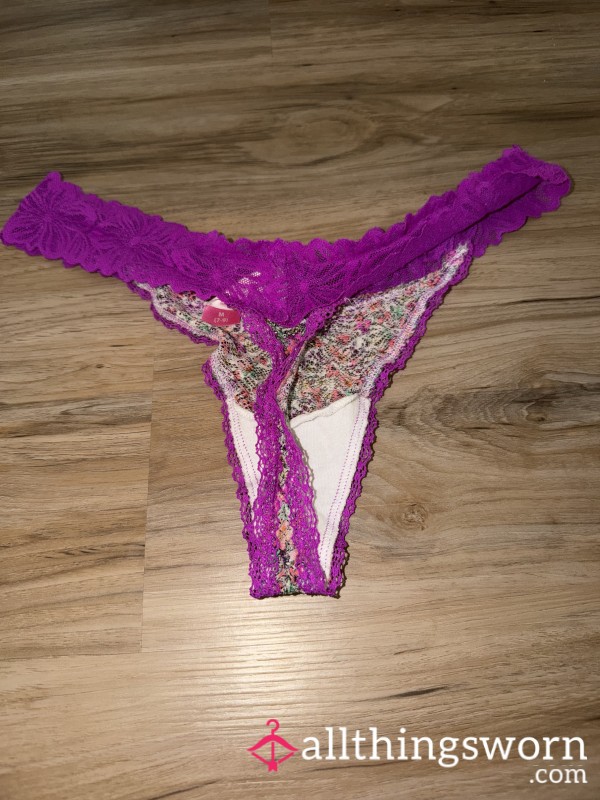 💜 Old Cute Purple Thongs 💜