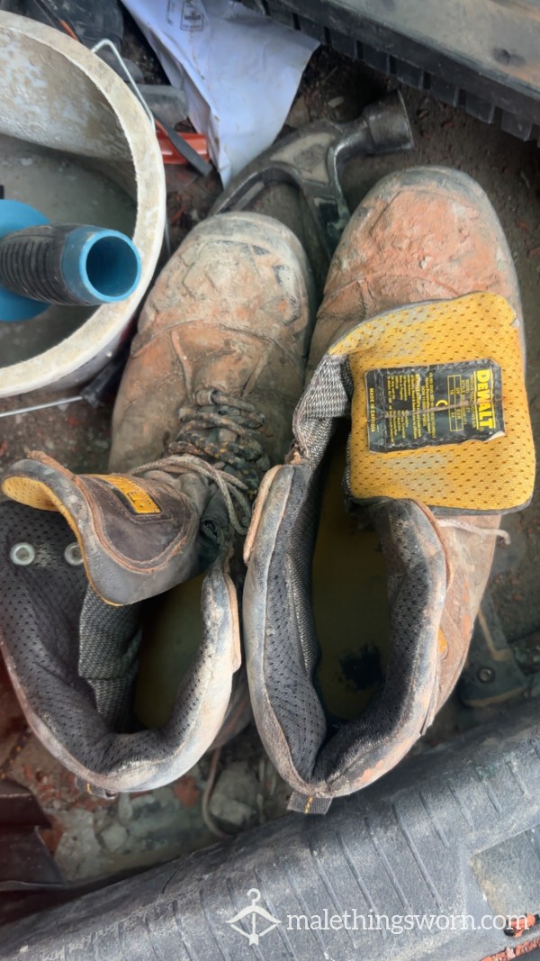 Old Dewalt Work Boots Well Used Size 10