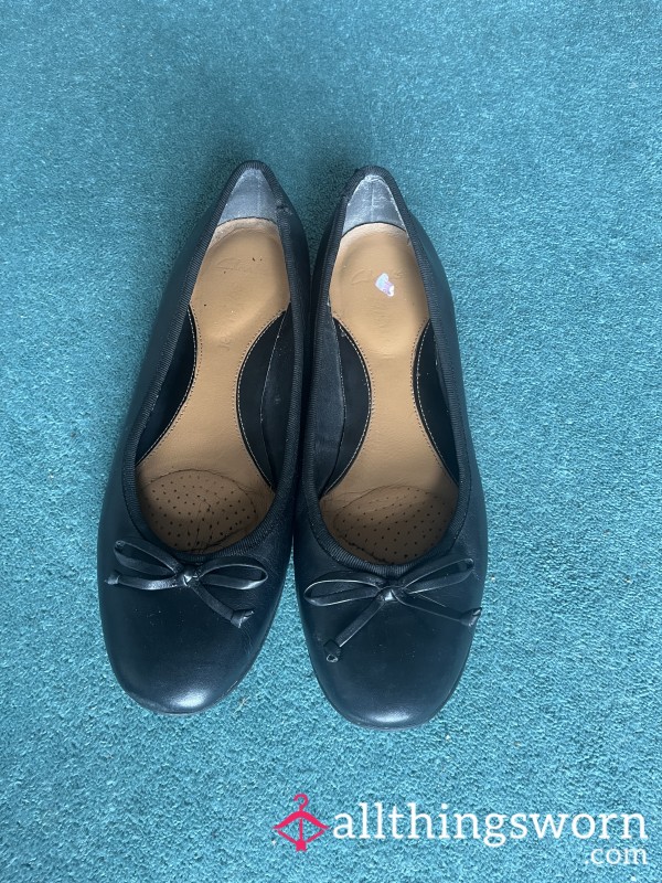 🥿Old Flat Genuine Black Leather Shoes 🥿