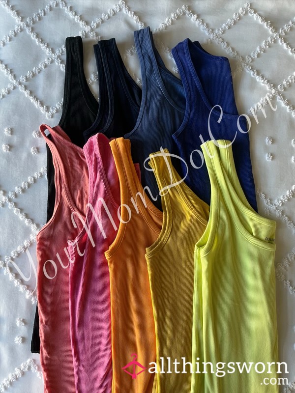 🎽 Taste The Rainbow Ribbed Workout Tanks