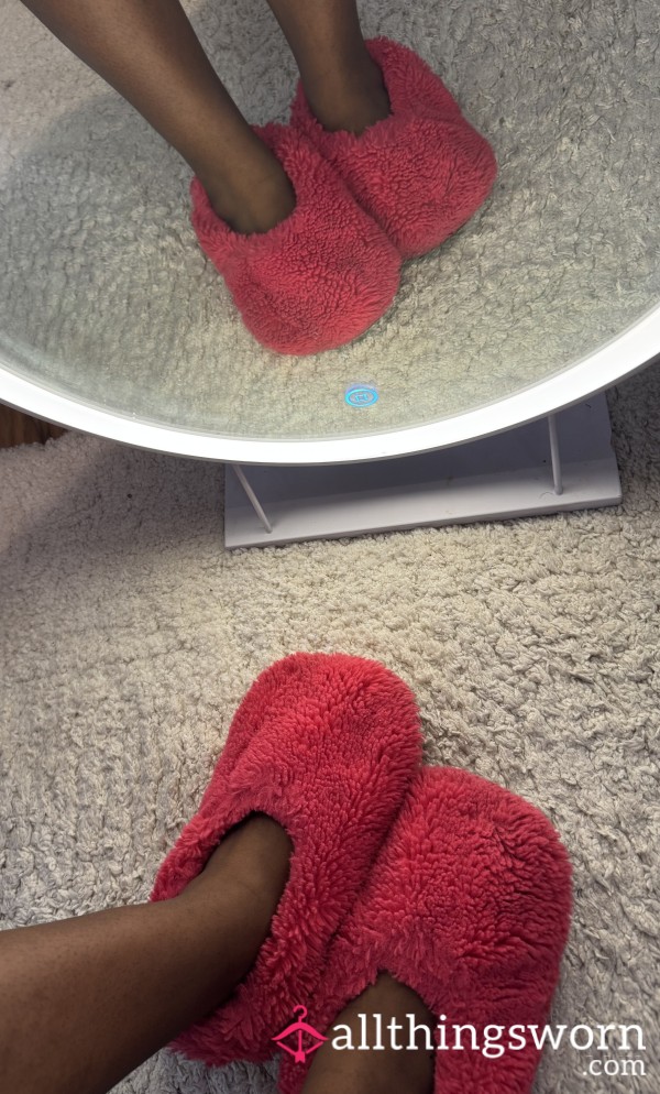 Old Pink Fluffy Slippers